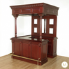 5.5ft Dark Cherry Stained Glass Canopy Home Bar