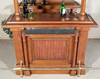 Small Distressed Canopy Home Pub Bar w/ Brass Foot Rails