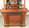Small Distressed Canopy Home Pub Bar w/ Brass Foot Rails