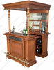 Small Distressed Canopy Home Pub Bar w/ Brass Foot Rails