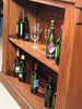 Small Distressed Canopy Home Pub Bar w/ Brass Foot Rails