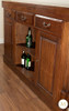 7.5ft Mahogany Canopy Home Pub Bar W/ Brass Rails