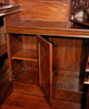 The Mahogany Manor 6.5ft Canopy Corner Bar w/ Lead Stained Glass