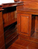 The Mahogany Manor 6.5ft Canopy Corner Bar w/ Lead Stained Glass