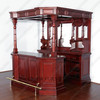 6.5ft Dark Cherry English Canopy Home Pub Bar