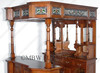6.5ft Mahogany Stained Glass Canopy Bar