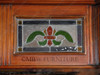 6.5ft Mahogany Stained Glass Canopy Bar