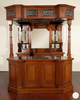 6.5ft Mahogany Stained Glass Canopy Bar