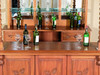 6ft Mahogany Home Pub Bar w/ Brass Rails