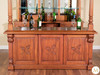 6ft Mahogany Home Pub Bar w/ Brass Rails
