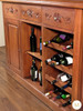 6ft Mahogany Home Pub Bar w/ Brass Rails