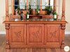 6ft Mahogany Home Pub Bar w/ Brass Rails