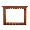 6ft Mahogany Home Pub Bar w/ Hanging Mirror Rack