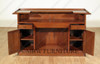 6ft Mahogany Home Bar  Front w/ Hanging Mirror Rack