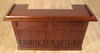6ft Mahogany Home Bar Front w/ Brass Rails