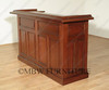 6ft Light Walnut Home Pub Bar w/ Brass Foot Rail