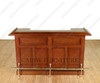 6ft Mahogany Home Bar Front w/ Brass Rails