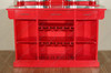 6ft Retro Silver/Red Home Pub Bar
