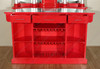 6ft Red/Silver Retro Home Bar