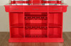 6ft Red/Silver Painted Retro Home Bar