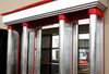 6ft Red/Silver Painted Retro Home Bar