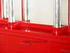 6ft Red/Silver Painted Retro Home Bar