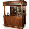 7ft Mahogany Carved Canopy Home Pub Bar