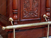 7ft Solid Mahogany Victorian Home Pub Bar w/ Mirror & Rails