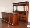 8.5ft Mahogany Stained Glass Pub Bar
