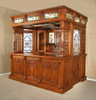 London Canopy Pub Bar Set w leaded Stained Glass Doors