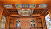 8.5ft Victorian Canopy Pub Bar w/ Stained Glass Doors