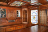 8.5ft Victorian Canopy Pub Bar w/ Stained Glass Doors
