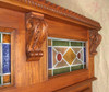 8.5ft Victorian Canopy Pub Bar w/ Stained Glass Doors