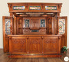 8.5ft Victorian Canopy Pub Bar w/ Stained Glass Doors