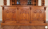 8.5ft Victorian Canopy Pub Bar w/ Stained Glass Doors