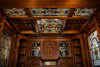 8.5ft Victorian Canopy Pub Bar w/ Stained Glass Doors