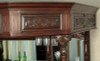9ft Carved Solid Mahogany Glazed Stained Glass Canopy Marble Top Pub Bar