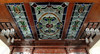 The Windsor 9ft Carved Mahogany Stained Glass Canopy Pub Bar w /Marble