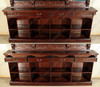 The Windsor 9ft Carved Mahogany Stained Glass Canopy Pub Bar w /Marble