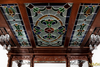 9ft Carved Mahogany Stained Glass Canopy Pub Bar w /Marble