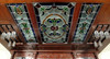9ft Carved Mahogany Stained Glass Canopy Pub Bar w /Marble