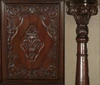 9ft Carved Mahogany Stained Glass Canopy Pub Bar w /Marble