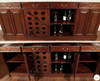 9ft Carved Mahogany Stained Glass Canopy Pub Bar w /Marble