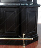 6.5ft Black English Canopy Home Pub Bar w/ Mirrored Back