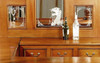 5.5ft Lion Carved Mahogany Canopy Pub Bar w/ Stained Glass