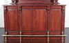 8.5ft Cherry Mirror back Home Pub Bar w/ Stained Glass