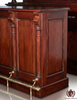 8.5ft Cherry Home Pub Bar w/ Stained Glass