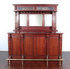 8.5ft Cherry Home Pub Bar w/ Stained Glass