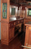 9.5ft Mahogany Stained Glass Corner Pub Bar