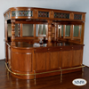 Light Mahogany Stained Glass Corner Pub Bar